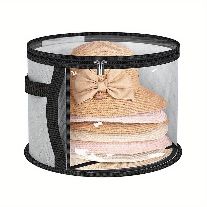 hat storage bucket hat storage prevents hats from deforming beach hat storage bag   stacked round brim hat storage bag details 1