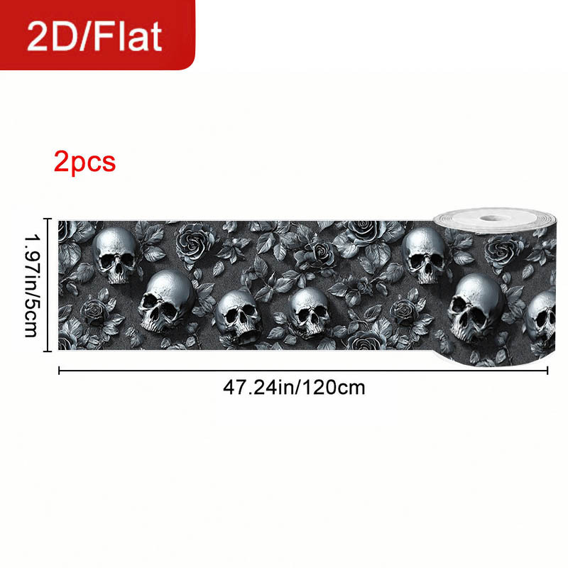 TEMU 2 Rolls 2d/flat Self-adhesive Removable Seam Tapes Theme Dark Pattern Sealing And Seaming Stickers, 47.2 X 1.96in (120 X 5cm) Applicable For