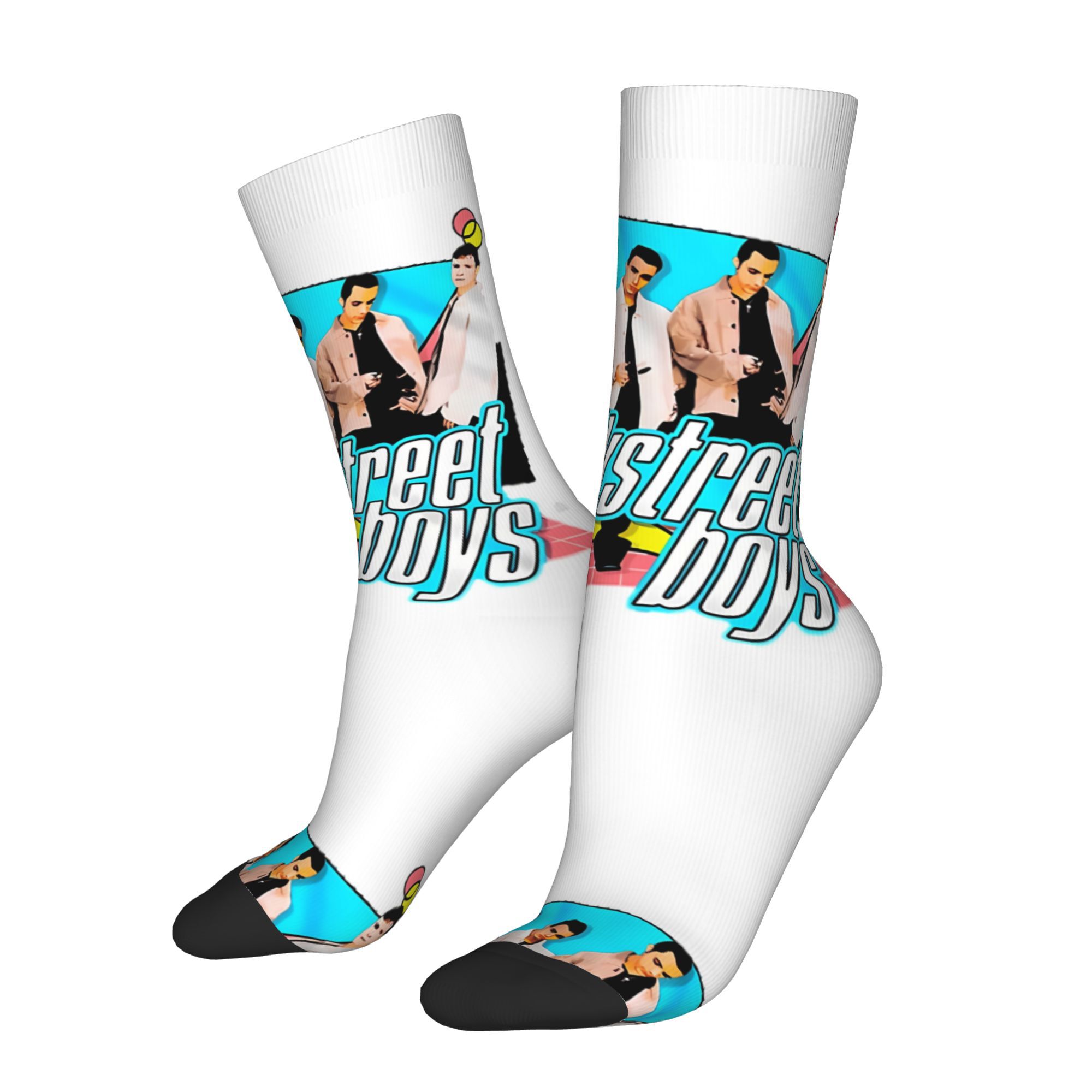 TEMU Classic Classic Stylish Socks Men's Polyester Casual Socks Hip Hop Spring Summer Autumn Winter Middle Tube Socks Gifts
