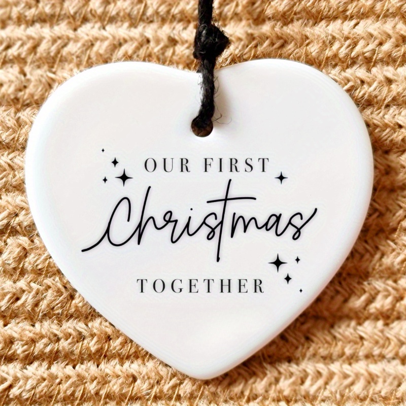 Image of 1pc Decoration For Our First Christmas , A Christmas Gift For A Boyfriend Or Girlfriend, An Ornament For Couples During The , A Bauble Gift For A For Partner