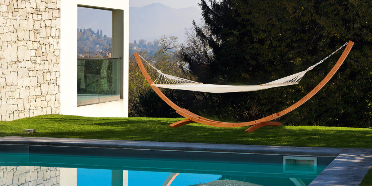 2-Person Heavy-Duty Larch Wood Hammock with Stand - Suitable for Backyard, Garden, Patio & Indoor Use, Breathable Oxford-Coated Canvas Double Hammock, Sturdy Frame for, Outdoor Furniture for Balcony Or