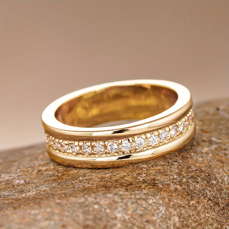 Simple Synthetic Cubic Zirconia Eternity Ring, Elegant Gift