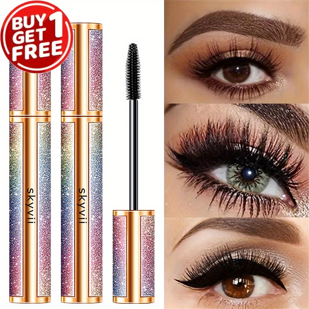 Image of Buy 1 Get 1 Free - Starry Thickening Mascara, Black, Curling Mascara, Significantly Increase Eyelash Length, Long-lasting Formula, Waterproof And