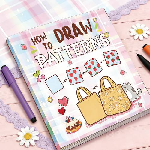 how to draw for patterns cute and comfy coloring adorable step by step for pattern drawing and coloring inserts kawaii fashion and nature for pattern illustrations relaxing stress relief art book for pattern lovers