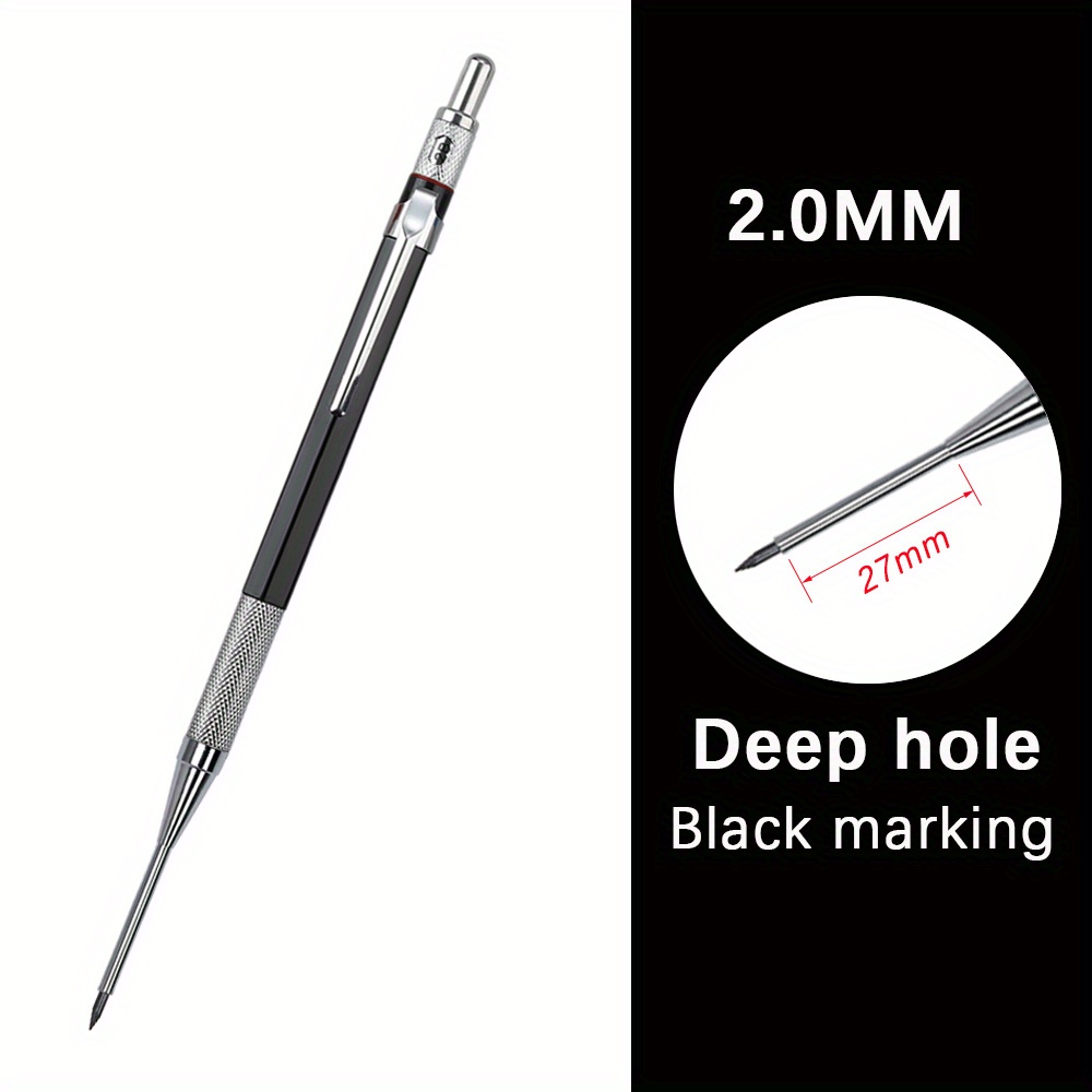 E-shop 2,0 mm Langer Mund Tiefloch-Markierungs-Metall-Bleistift, mit praktischem oben, als Geburtstagsgeschenk für Vater, Illustrationswerkzeug (1