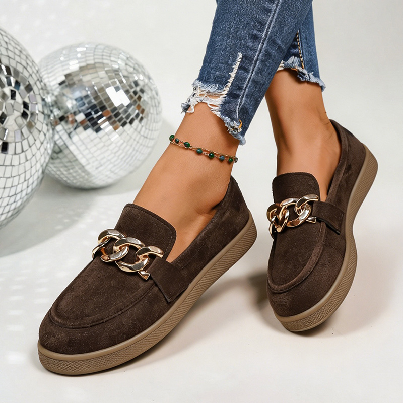 TEMU Women's Loafers, Showcasing A Minimalist And Style, Pair Effortlessly With Jeans And Skirts For A Casual, -back Look. The And Elegant Design In