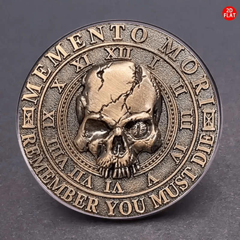 E-shop 2D Flach, 2DFLAT 1 Stück Totenkopf-Brosche zum Gedenken an den Tod, Einzigartiges Kostümabzeichen mit kreativer Corsage, Geeignet für Rucksäcke,