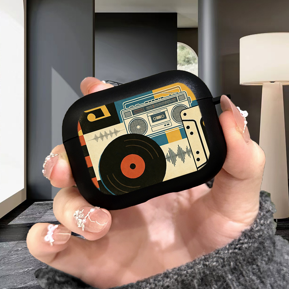 TEMU Étui de vintage à motif musical pour Apple 4, 3, Pro 3, Pro 2, Pro - Cadeau idéal pour famille et amis