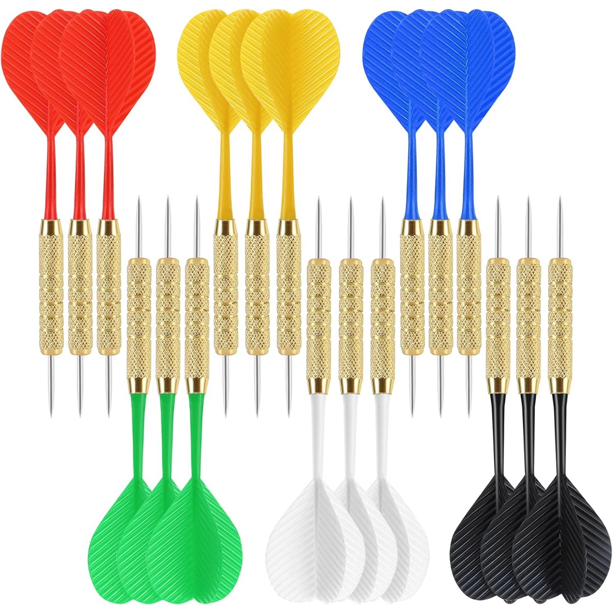 E-shop 18er-Pack 18 Gramm Stahlspitzen-Darts, Metallpfeile für Dartboard