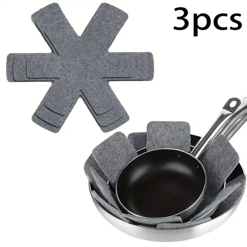 Cookware Protectors 3Pcs Black Non-Woven Pot And Pan Protectors - Felt Divider Pads For Stacking Cookware Non-woven Pan Dividers Stacking Cookware Felt Pads Cookware Protectors 3Pcs Black Non-Woven Pot And Pan Protectors - Felt Divider Pads For Stacking Cookware Non-woven Pan Dividers Stacking Cookware Felt Pads