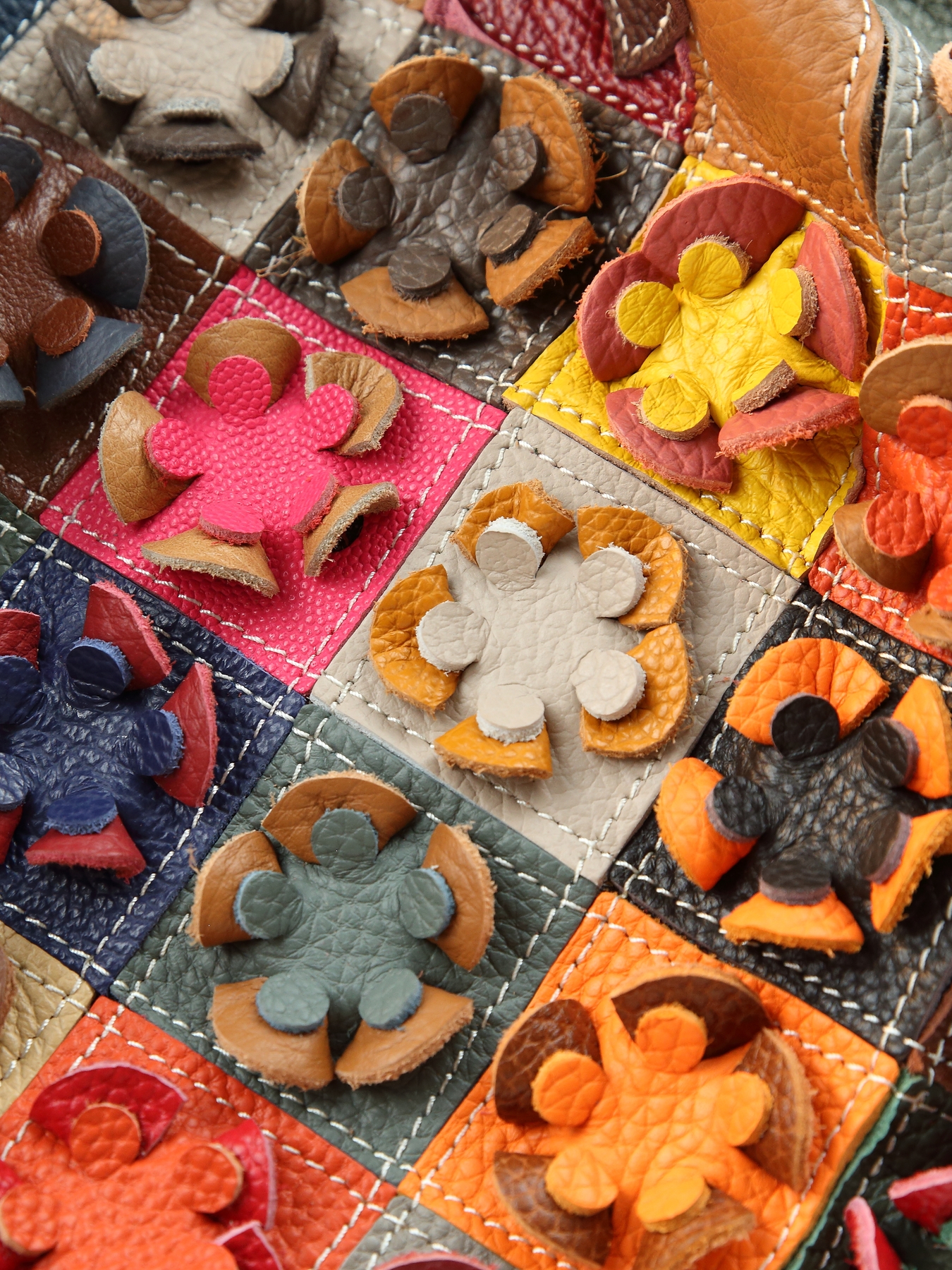 Close-up of applique pattern detail