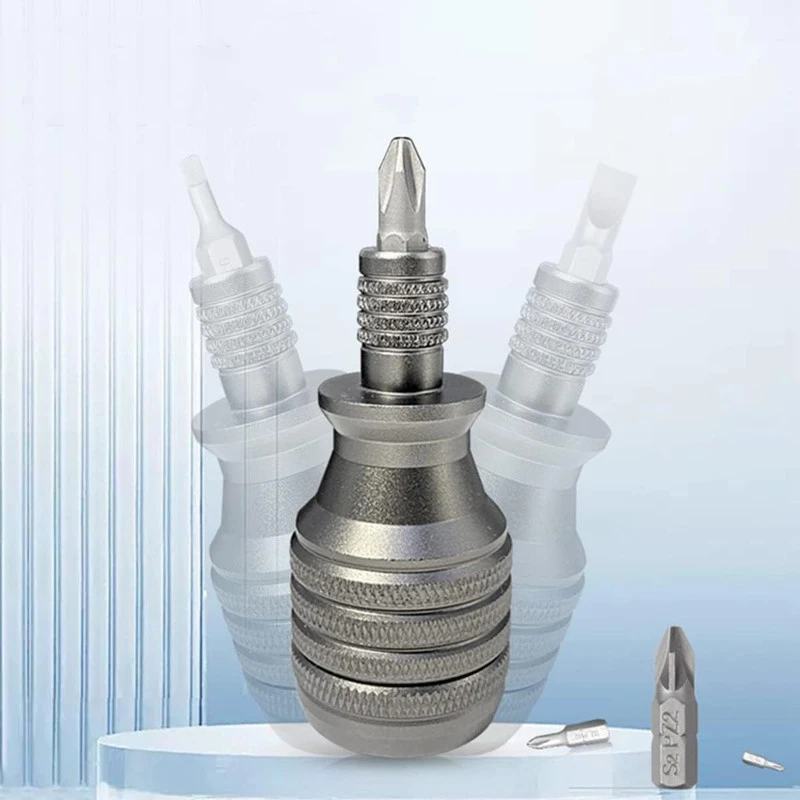 7 in 1 mini edc screwdriver set s2 alloy steel magnetic one way phillips head multi bit titanium coated portable precision screwdriver for tools details 5