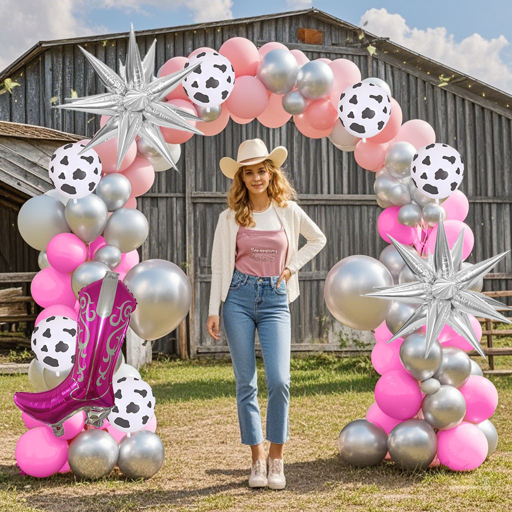 Western Party Balloon Set - Horse, Cowboy Boots & Hats Decorations