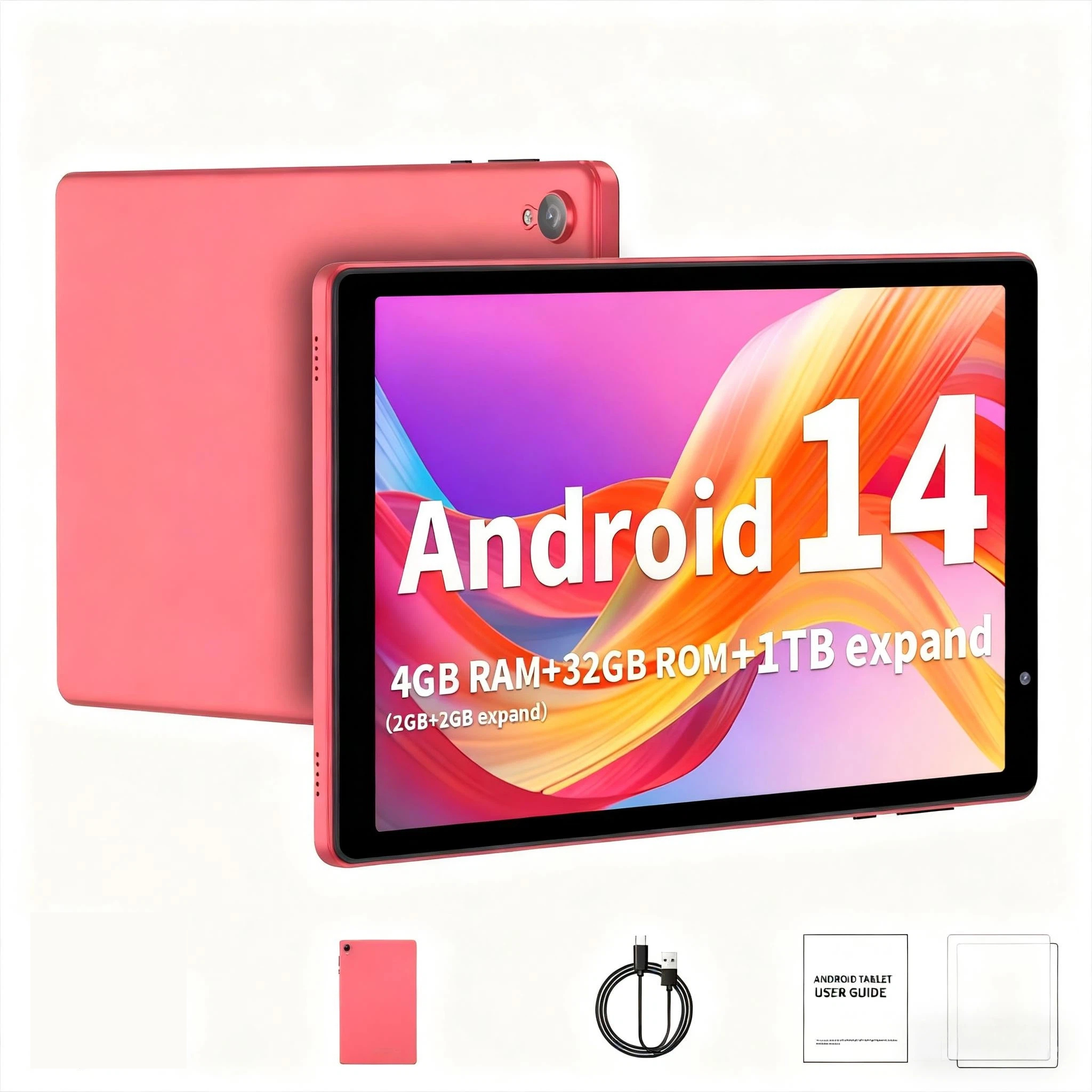TEMU VASOUN Tablette 10 pouces, PC Tablette 14, de RAM + 32 Go de ROM, Prend en charge l'extension de 1 To, Batterie 6000 mAh, Tab 2.0 MP + 2.0 MP