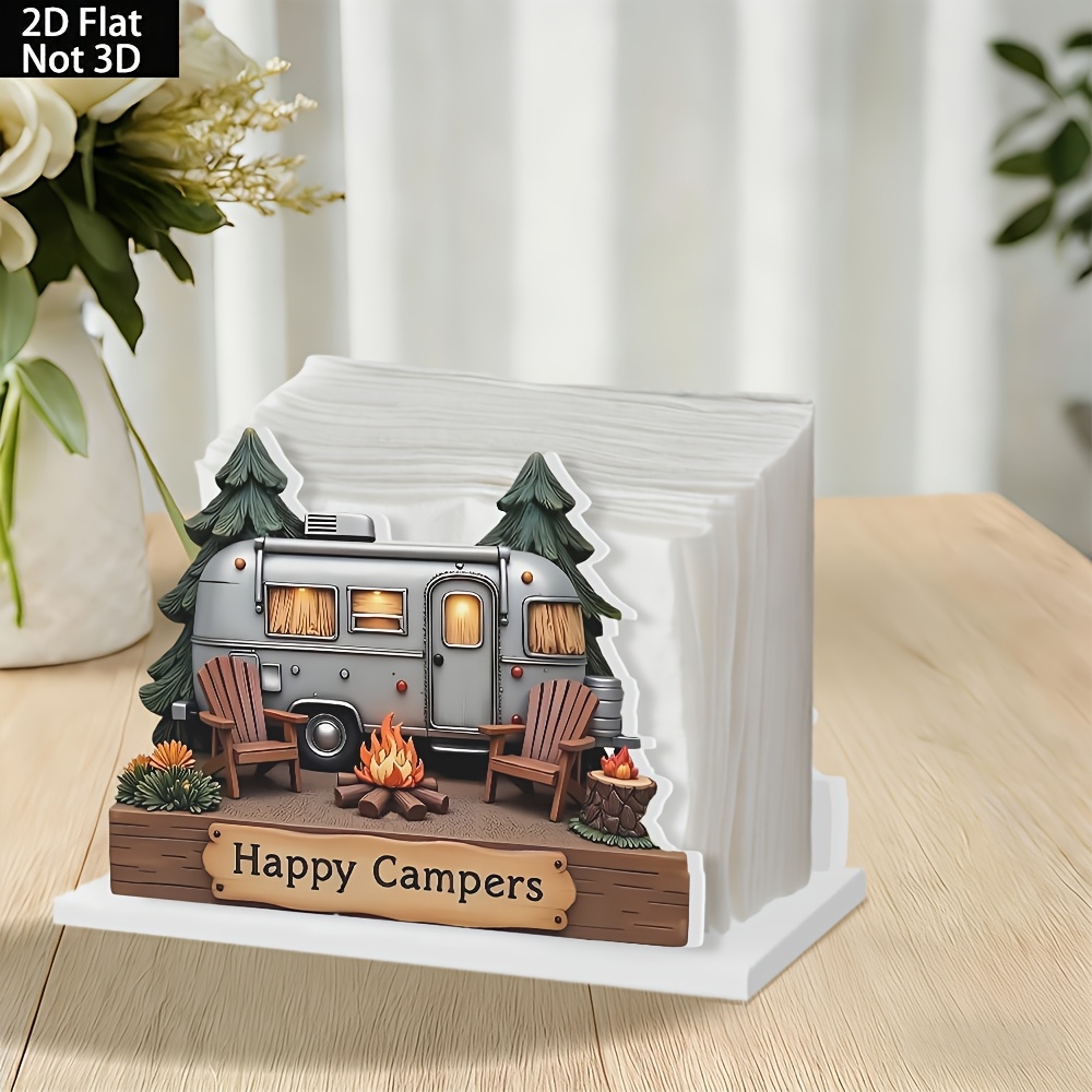 TEMU 1 pièce, Porte-serviettes plat 2D, 1 pièce, Décoration de porte-serviettes, Convient pour une utilisation à côté d'un dans un camping-car, comme