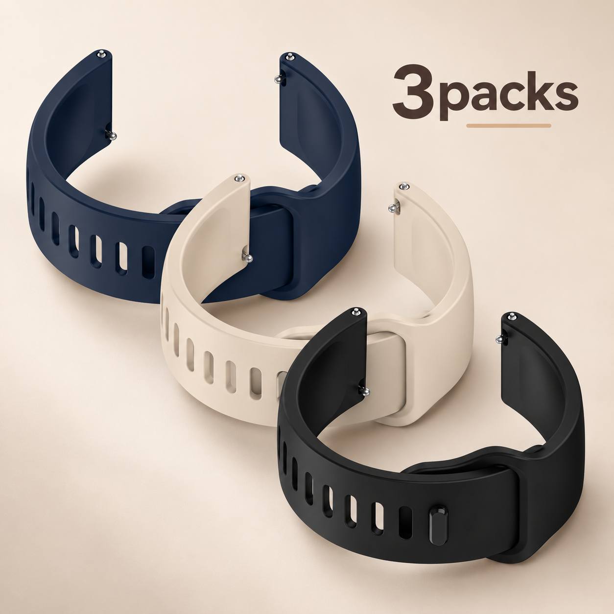 TEMU 3 Pack Compatible For Redmi Watch 5/5 Lite Soft Replacement Bands, Adjustable Strap Suitable For Active Smartwatch, Lightweight Sport Wristband