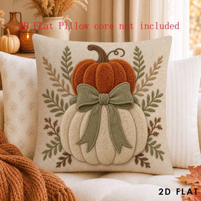 TEMU 2d Flat - 1pc Pillow Cover (pillow Core Not Included), Embroidery, 2d Printed, Double-sided Printing, Pillow Core Not Included - 2d Flat,