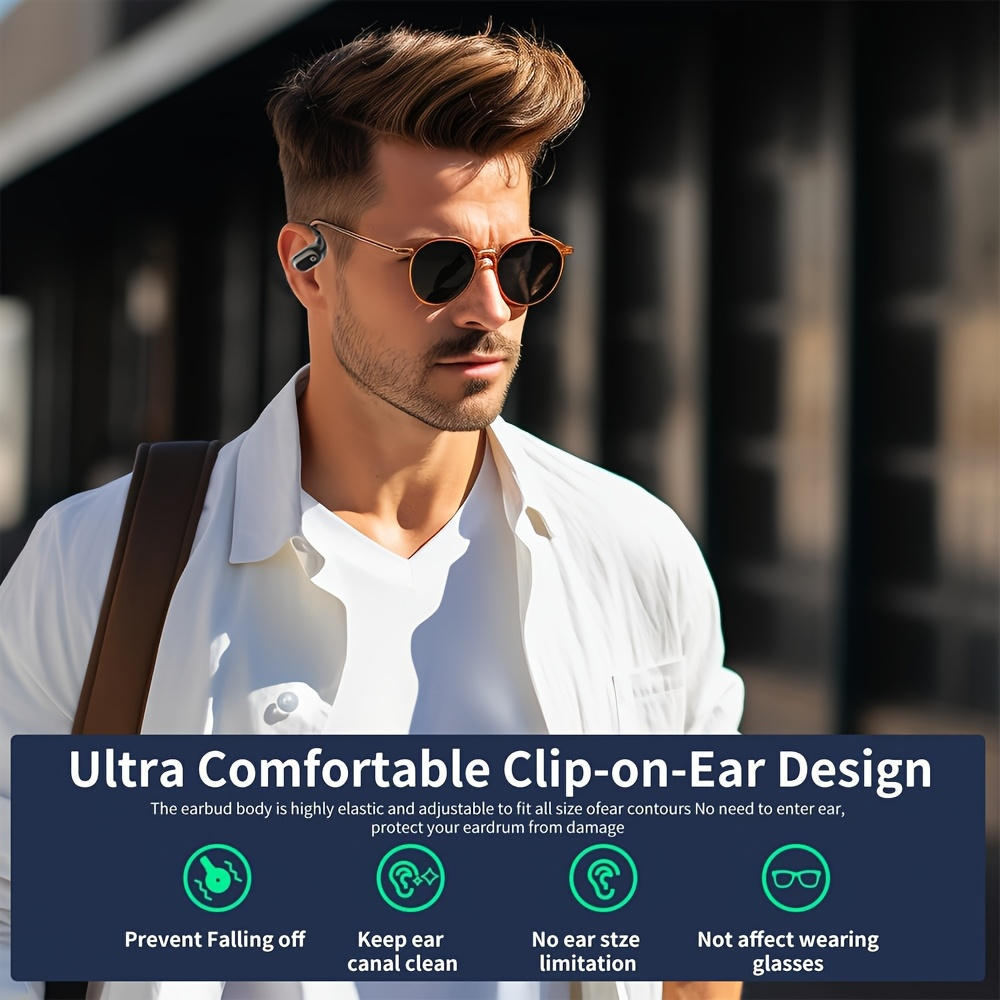 AI Translation Earbuds Real Time, 6-in-1 Translator Earbuds 150 Languages& Accents, Open Ear Wireless Ear Buds Wireless with Charging Case Fit Suitable for Travel, Business, And Study, Graduation Season Gifts