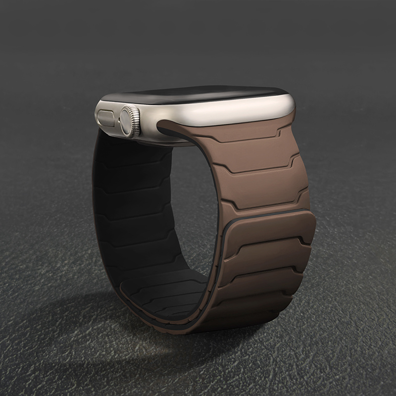 E-shop Kompatibel mit Apple Watch Ultra/Serie Magnetisches Armband, Zweifarbiges Weiches Band mit Magnetverschluss, Kompatibel mit Apple Watch /2/1 &