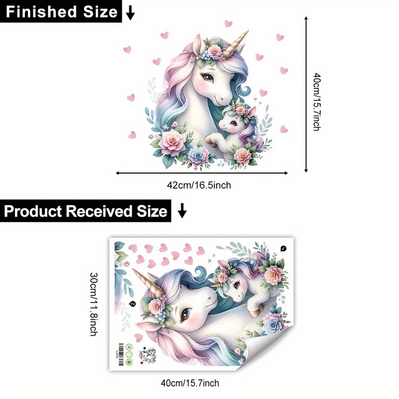 Unicorn Wall Decals - Colorful, Removable Self-adhesive Sticker, Perfect For Bedroom, Living Room, Kitchen, Home Decor