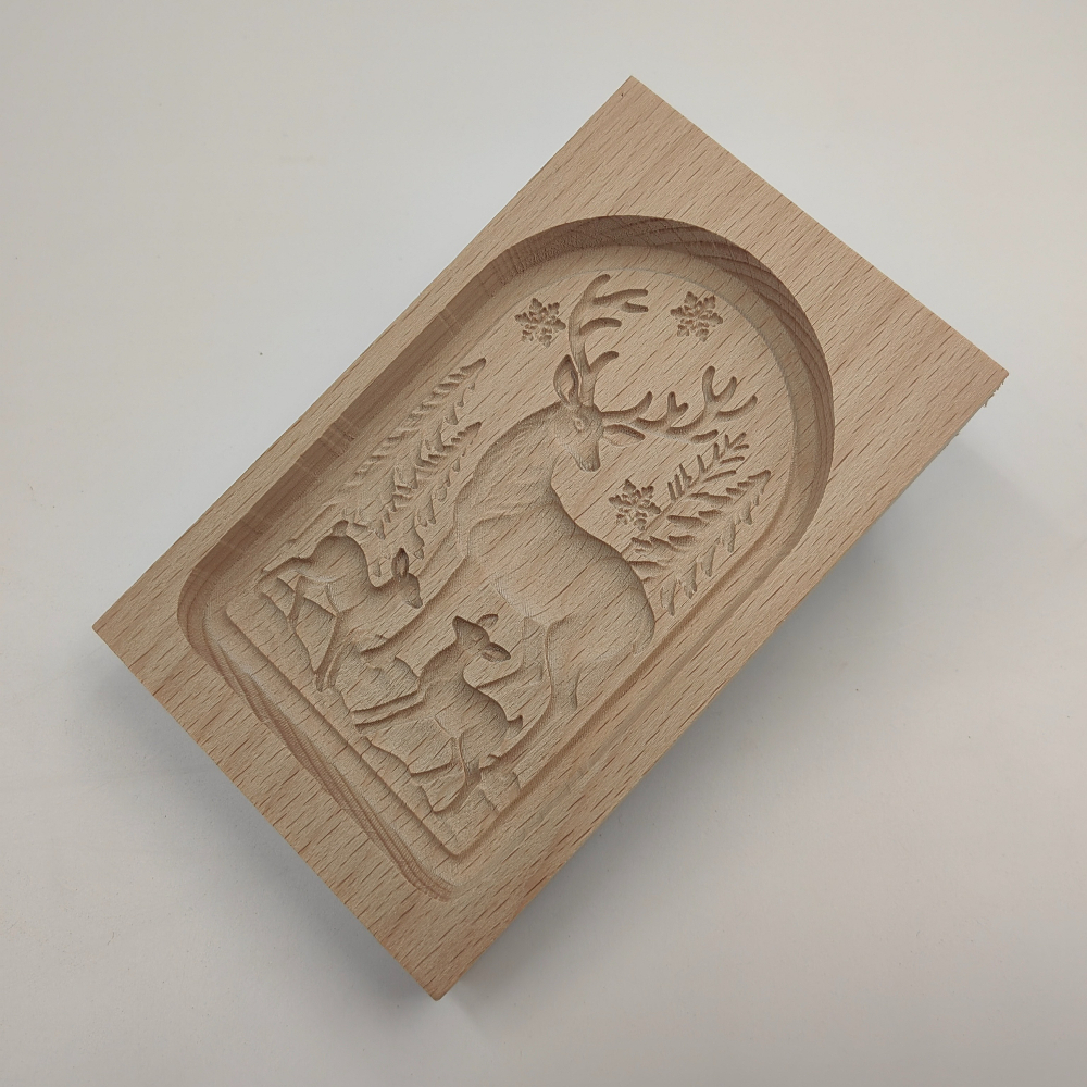 TEMU en bois pour biscuits de et de famille de forêt de Noël, moules à pâtisserie avec tampons à biscuits, de cerfs, de et de de neige, moulage