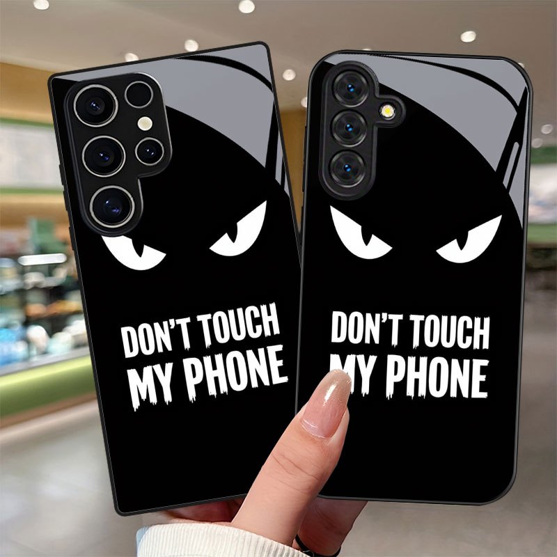 Etui za telefon - Beli etui za telefon z vzorcem mačjega očesa in zaščito leče za Samsung Galaxy