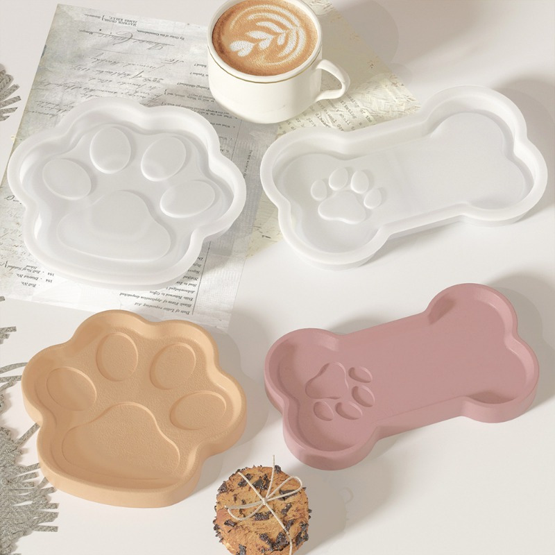 

Storage Plate Silicone Mold Diy Resin Cat Paw Cute Tray Epoxy Mold