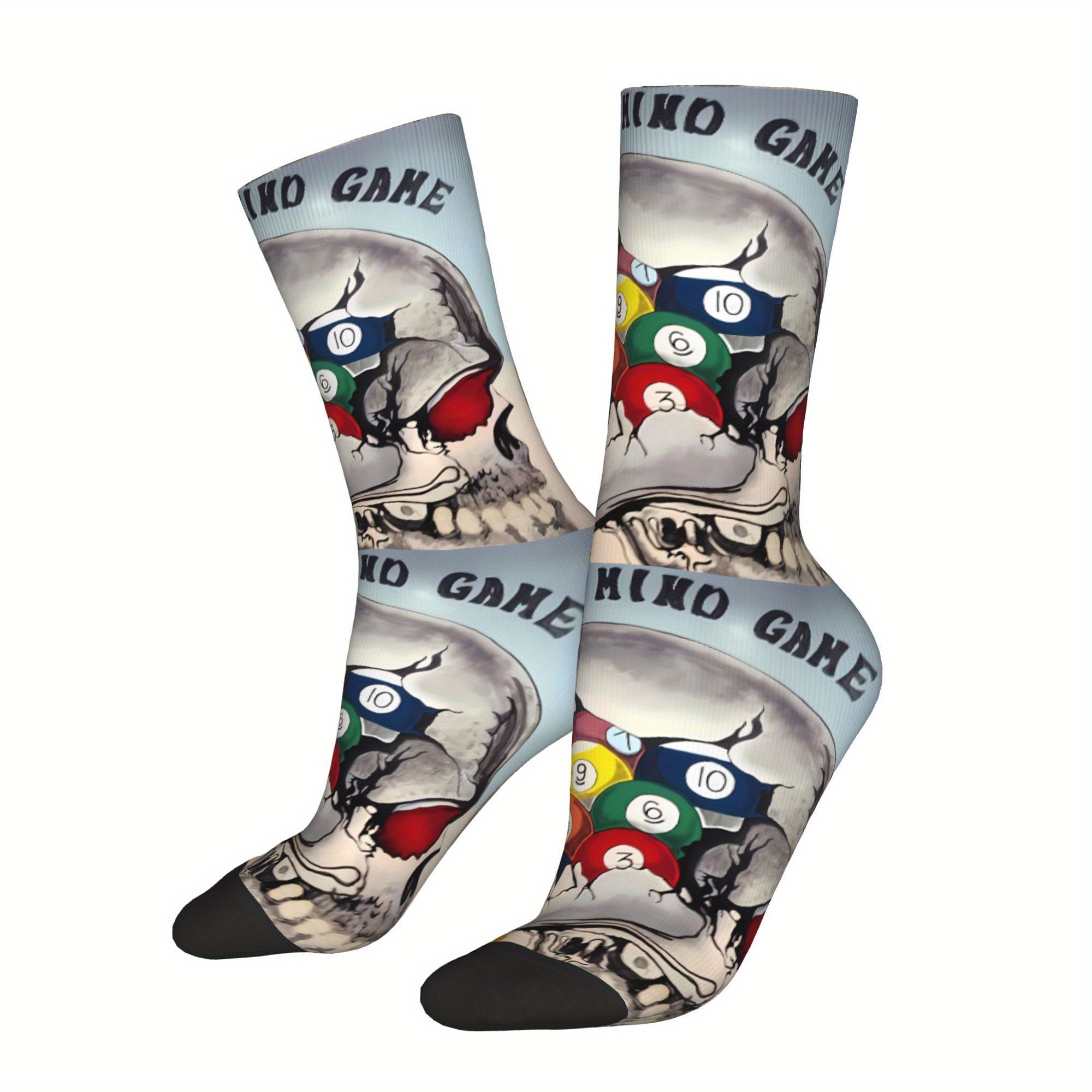 

Men's Novelty Billiards Socks - Breathable Polyester , Elastane Infused, Hand Washable