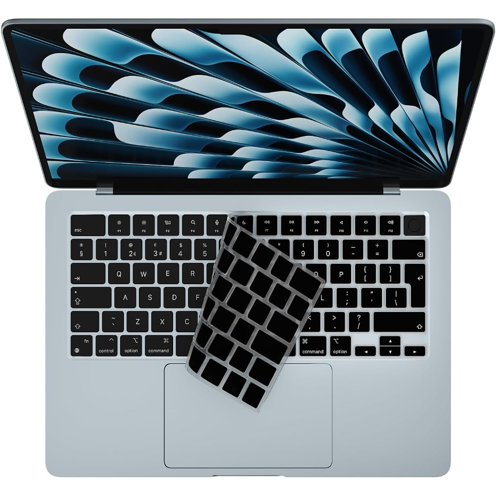 TEMU Suitable For 13.6/15-inch Keyboard Cover, Compatible With M2/m3/m4 Chips, For 2022-2025 Models, Uk/eu Layout, Thin And Lightweight Dust-proof