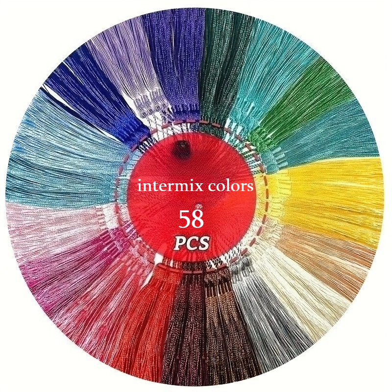 TEMU 58pcs Mini Borlas , Ideales para Marcadores de Libros, Fabricación de Joyas, Manualidades, Decoración del Hogar de Estilo Tradicional y