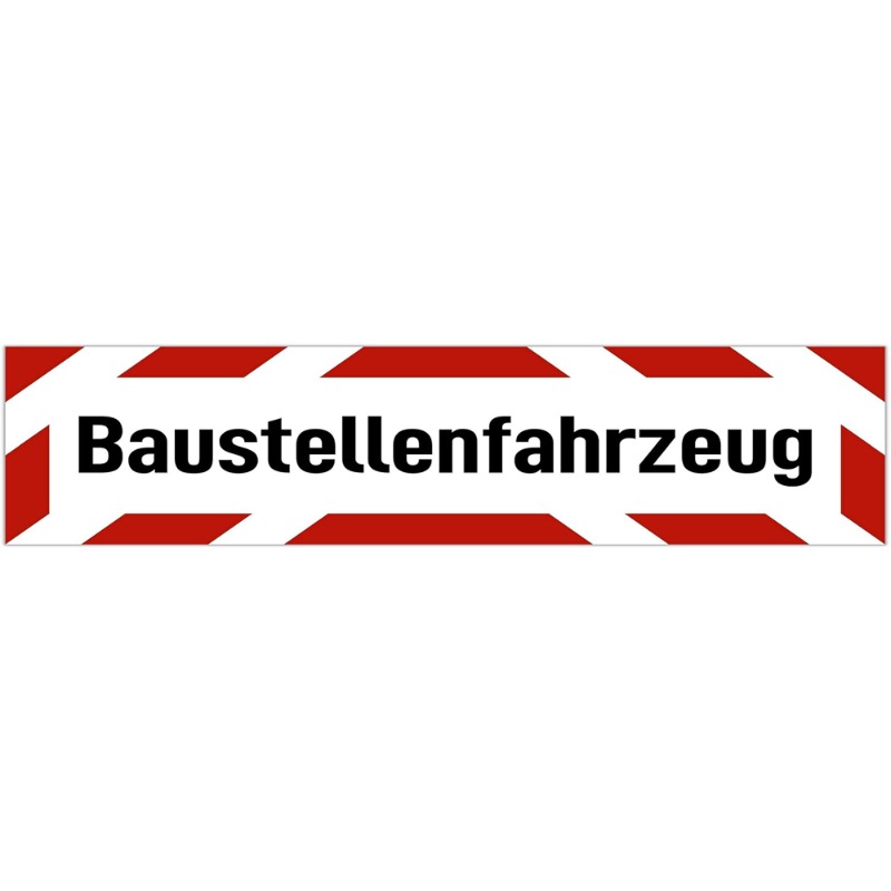 E-shop 2D Flach, 2D Flache Dekorative Außenwanddekoration Baustellenfahrzeug-Schilder (15,75 x 3,94 Zoll) für Baustellen