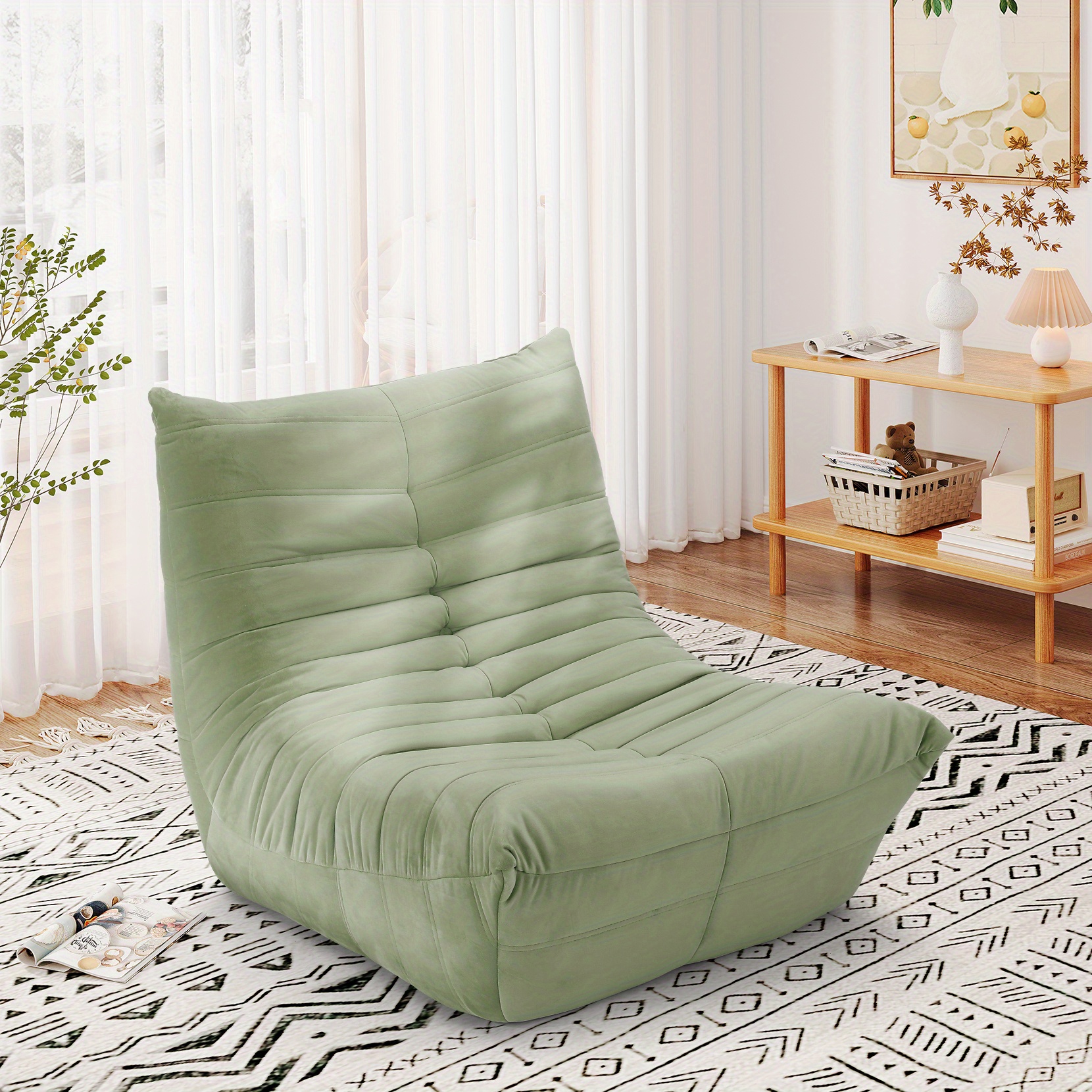 LOVMOC Bean Bag Sofa Bed, Comfy Lazy Floor Sofa