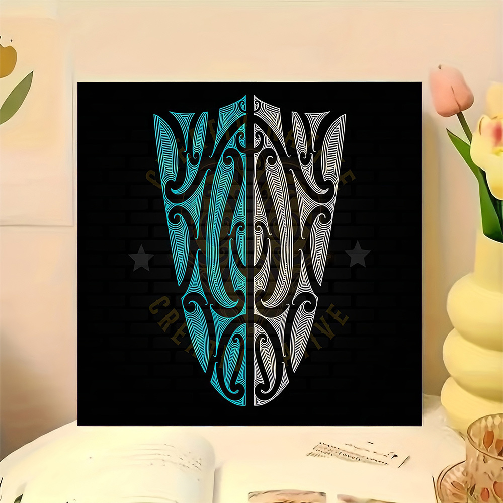 TEMU Birthday Gift 1pc New Zealand Maori Style Themed Diamond Painting Beginner Kit, Handmade Materials Include Set Of Kits For Frameless Art