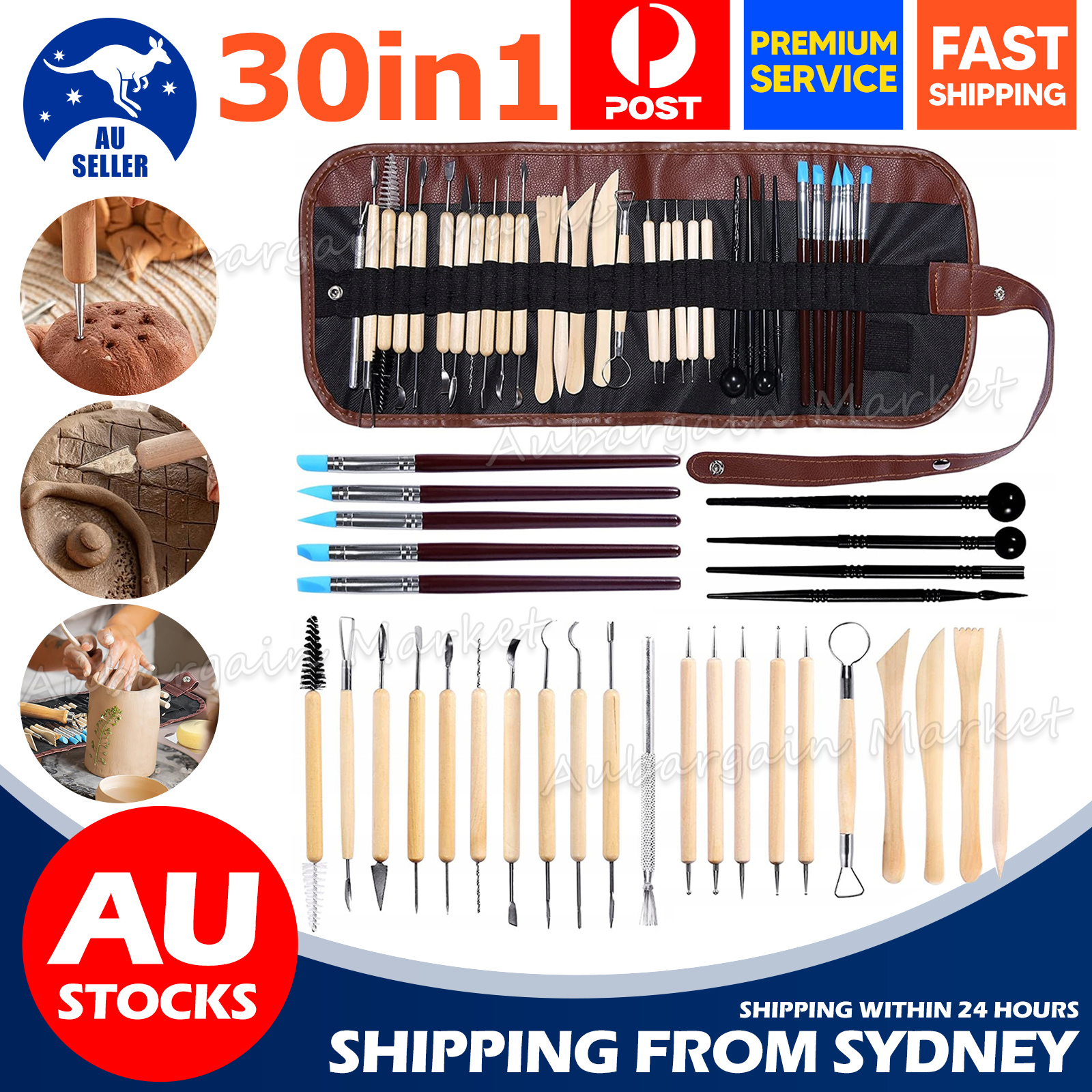 TEMU 30pcs Professional Clay Sculpting Tool Set With Pottery Carving Tools - Complete Diy Sculpture Kit Suitable For Artists, Hobbyists, Clay