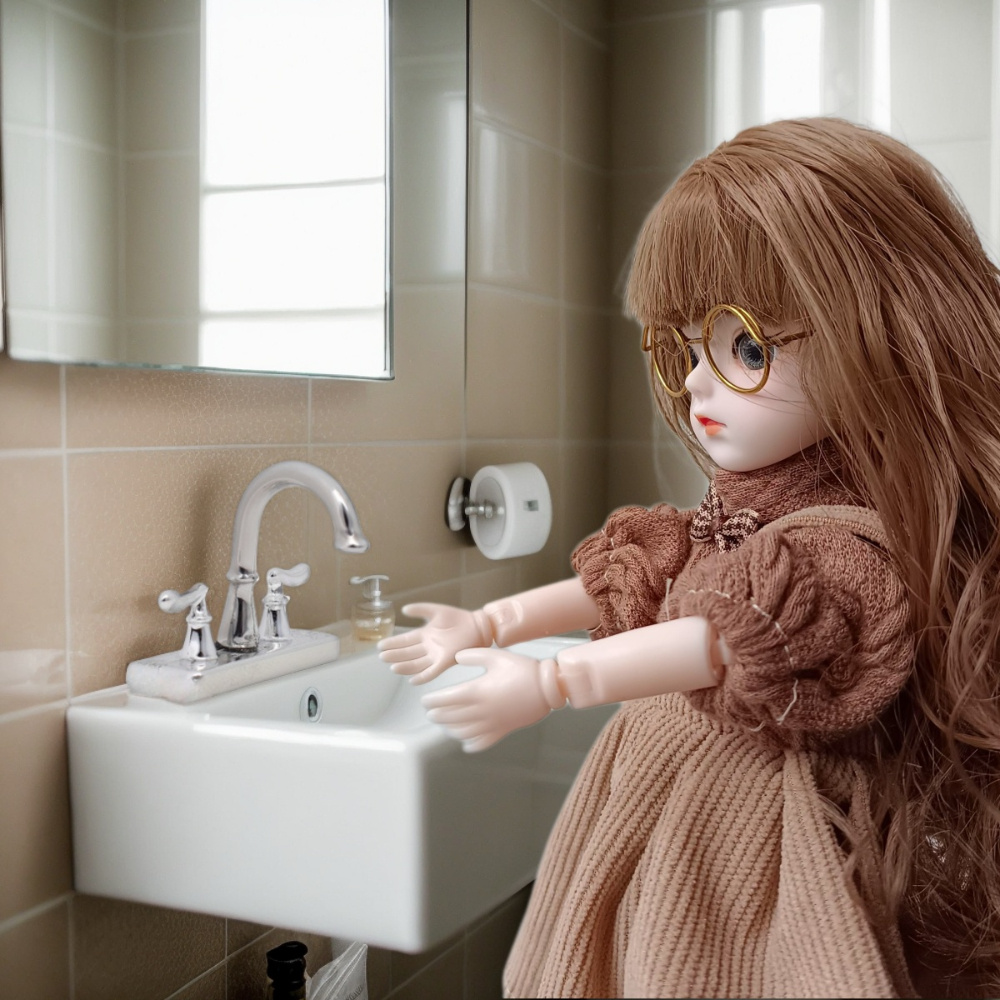 12 scale dollhouse miniature kitchen bathroom faucet Temu