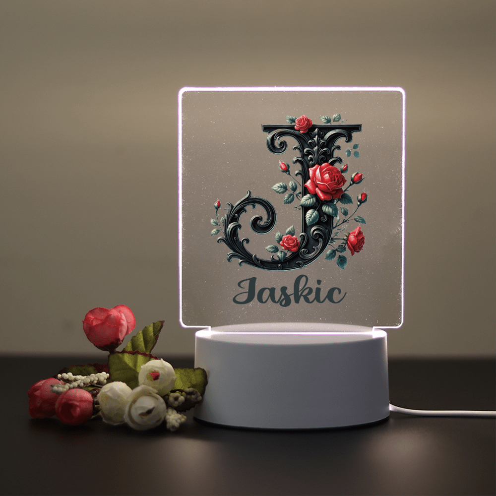 TEMU 1 Custom Name Night Light Featuring A Personalized With Letters, Valentine's Day, Day, Birthdays, And As Gifts For Family And .