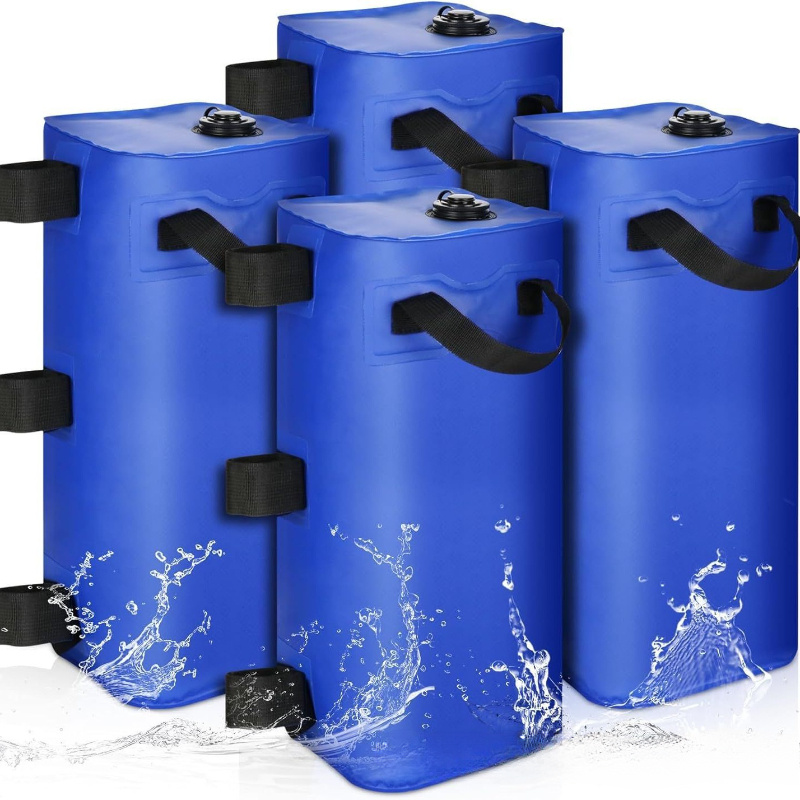 1pieza 10l/20l bolsas de lastre de agua cuadradas para tienda a prueba   y equipo de   | bolsas de   reforzadas portátiles con diseño anti-vuelco, adecuadas para exploración   y   0