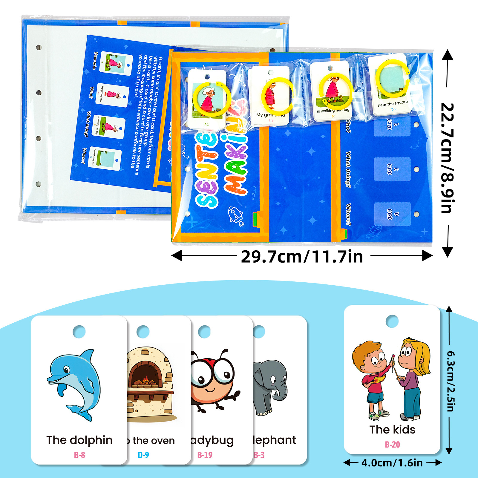 TEMU 80 Carte per in Inglese Adatte a Principianti - 80 Carte con Quattro Griglie per Esercizi di e Formazione di , Strumento per Vocabolario,