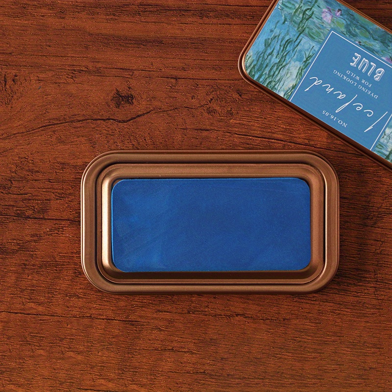 1 Box Rectangular Tin Retro Color Neutral Ink Pad, Vintage Oil Painting Theme Portable Stamping Pillow for Daily Office Logs Scrapbooks Albums Seal Markers Stationery Decoration DIY Craft Colored Mud Art Aesthetic Hue, Office Supplies, Journaling Accessories, Decorative Stamping, Artistic Design, Highquality Ink, Portable Case, Stamping Pad, Craft Supplies, Stationery Lovers, Craft Enthusiasts