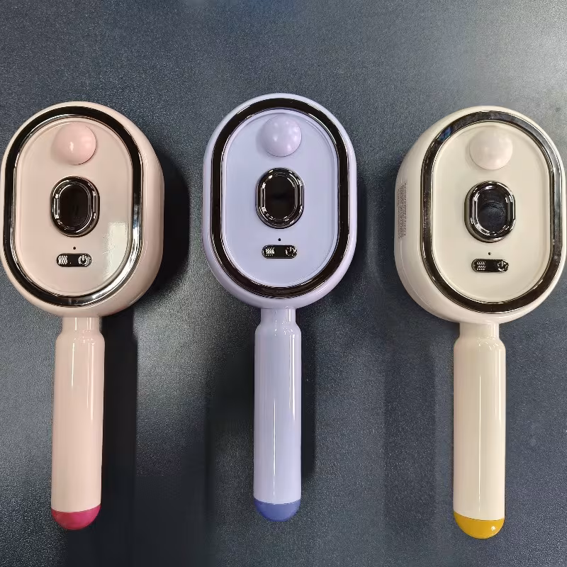 3pcs1 hair comb + +15mlessential oil bottle electric spray air cushion massage hair brush, 2026 electric steaming hair straightener brush, rechargeable detangling steam brushs for hairs Product details 5