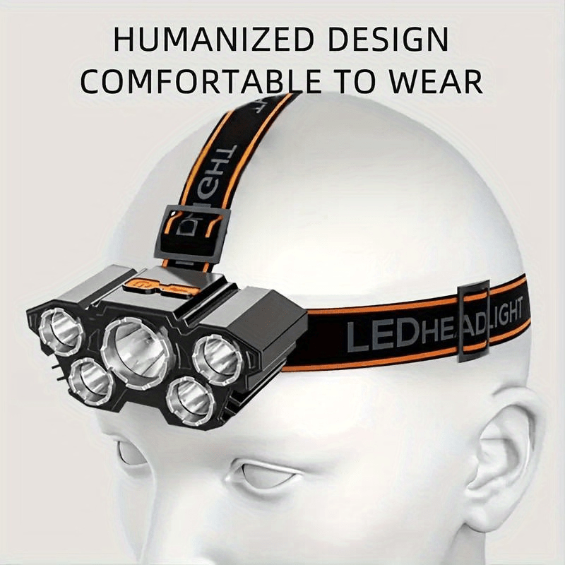 5 LED Home Improvement Flashlight with USB Rechargeable Battery
