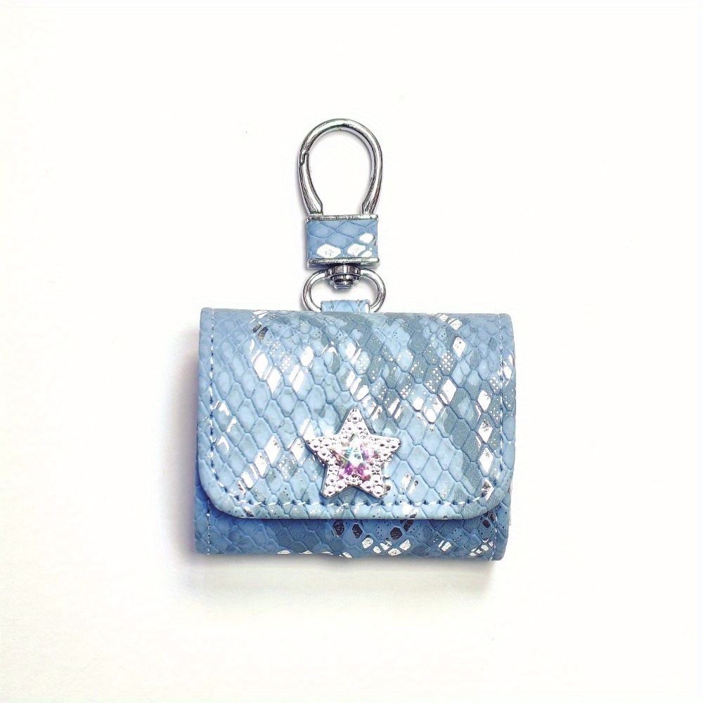 Suitable for Airpods Pro/Pro 2 Camellia Love Wireless Earphone Case, Airpods 3/Airpods 4 Cute Star joyful Face Headphones Cover with Portable Clip Flip Case