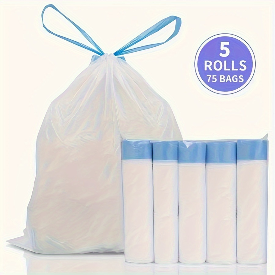 

Oversized Drawstring Garbage Bags - Sturdy, Leak-resistant, And Easy To Tear Design Suitable For Home, Office, And Outdoor Applications - Ideal For Living Room, Bedroom, And Bathroom - Color: White