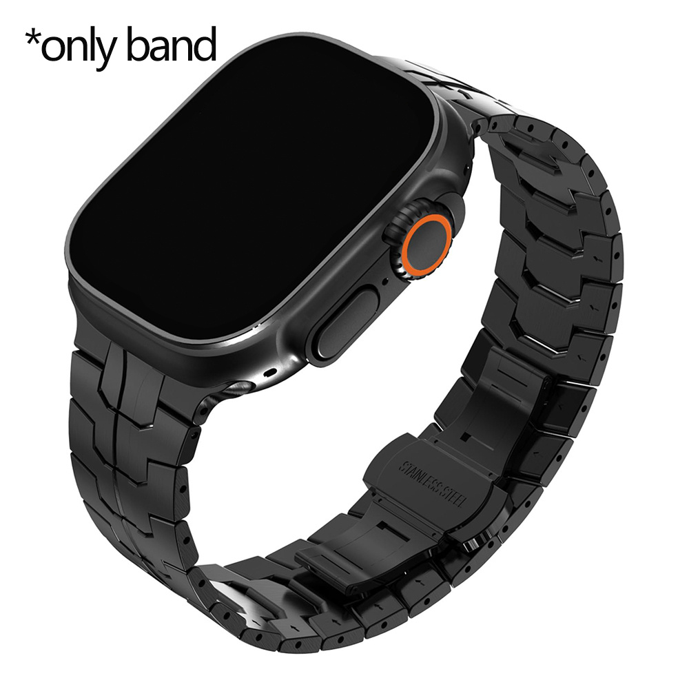 Luxury Stainless Steel Strap For Watch 2 1 49mm 11 10 46mm Link Bracelet For Iwatch Se 6 5 4 Se3 45mm 44mm Business Band, For Family