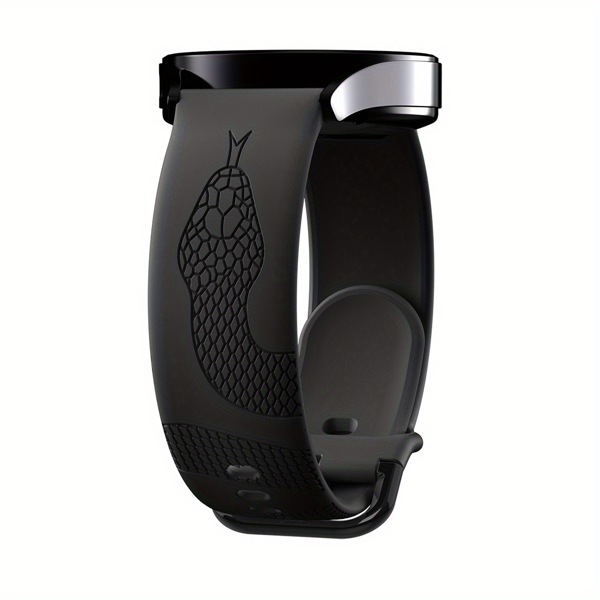 E-shop 18Mm/20Mm/22Mm, Graviertes Schlangenmuster Silikonarmband, Passend für Watch7/6/5/4 Graviertes Silikonarmband, Kompatibel mit Galaxy 5/3//Sq