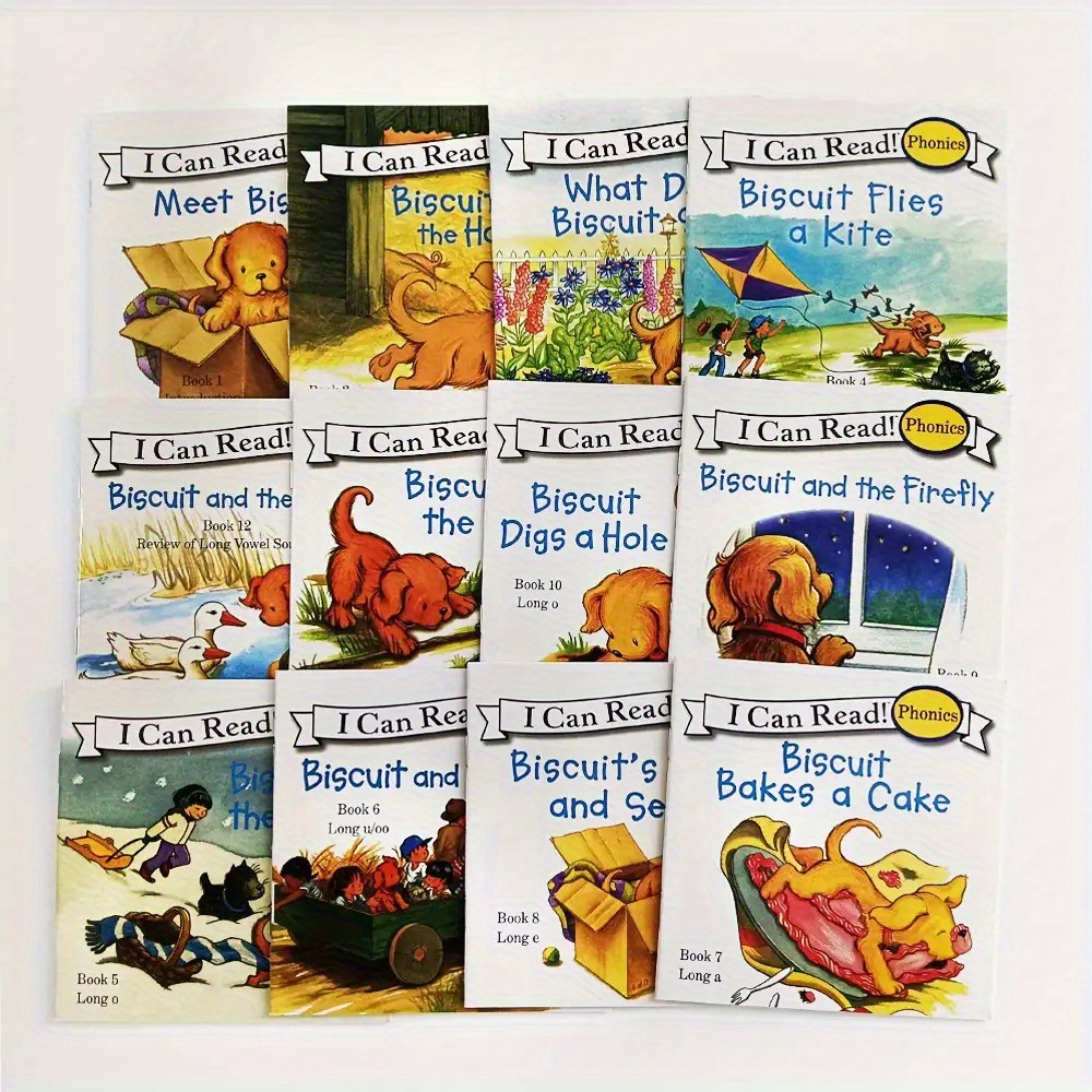 TEMU Reading And Writing, 12 Books Phonics Books Set| Readers| Reading Materials