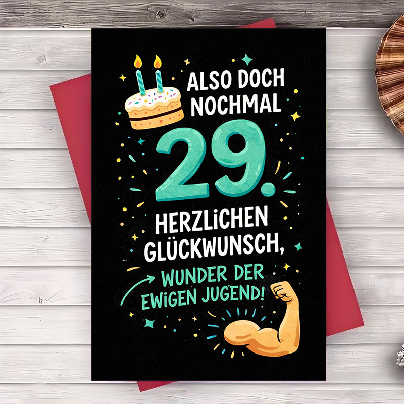 Image of (one Envelope And 1 Greeting Card)funny Birthday Greeting Card For Him Or Her Retro Cake Design For Coworkers Party Celebration Gift 2d Printed Card Onlygreeting Card