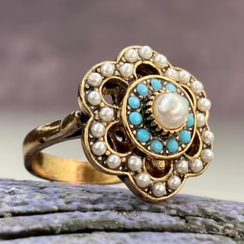 Women's Vintage Triple Layered Floral Rings
