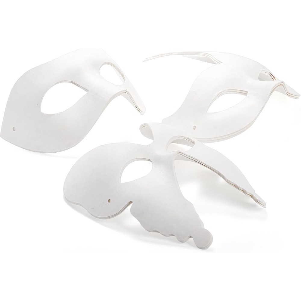 20pcs DIY Paper Mache Masks for Crafting