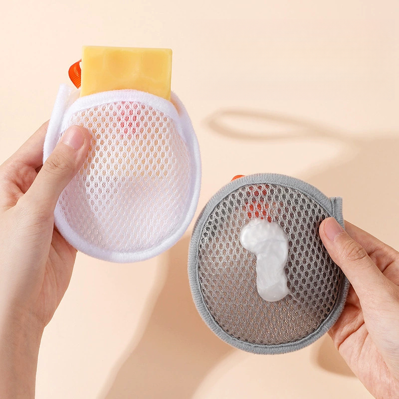 3pcs Soap Bag Set, Foaming Net and Loofah
